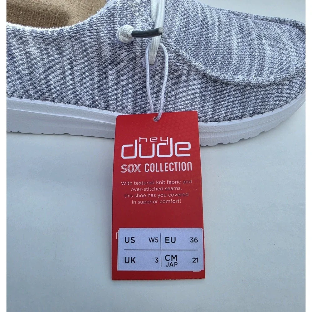 Hey Dude Wendy‎ Sox Glacier Grey Womens 5